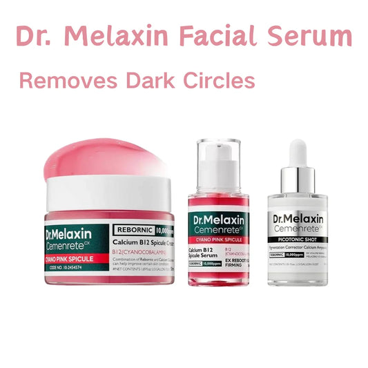 Dr. Melaxin Facial Serum Deeply Hydrates Gently Soothes Repairs Reduces Dark Circles Spots Minimizes Pores Pressed Powder Cream